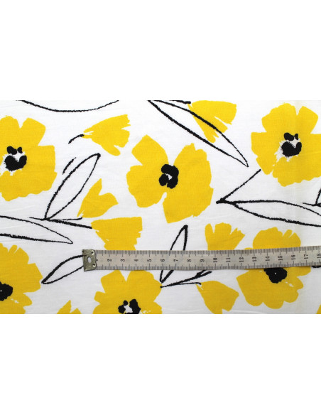 Liquette RINGELLA 100% Coton - Taille 38 Couleur Jaune/Fleurs - Neuf Avec étiquettes