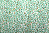 Tissu Popeline Coton Imprimé Fleur Wendy Vert -Au Mètre