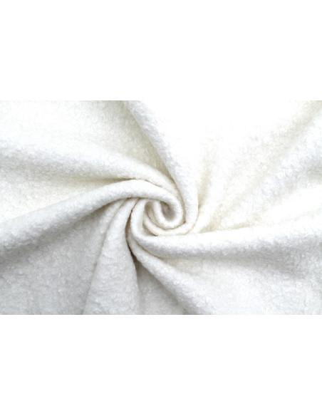 Tissu Tweed Bouclette Chloé Écru -Au Mètre