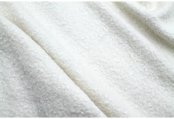 Tissu Tweed Bouclette Chloé Écru -Au Mètre