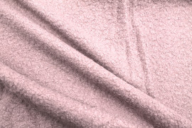 Tissu Tweed Bouclette Chloé Rose poudré -Au Mètre