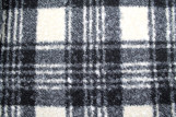 Tissu Tweed Bouclette Chloé Carreaux Noir/Écru -Au Mètre