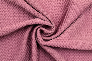 Tissu Nid d'abeille Bois de Rose -Au mètre