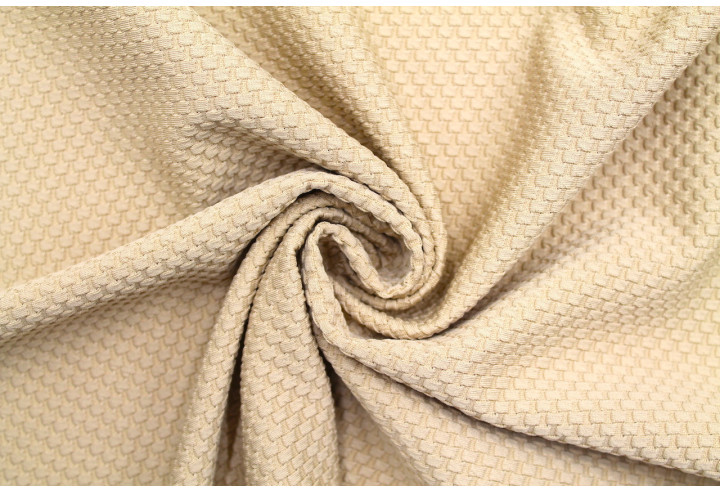 Tissu Nid d'abeille Beige -Au mètre