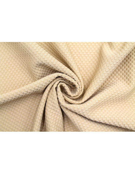 Tissu Nid d'abeille Beige -Au mètre