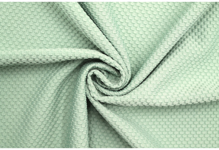 Tissu Nid d'abeille Vert Jade -Au mètre