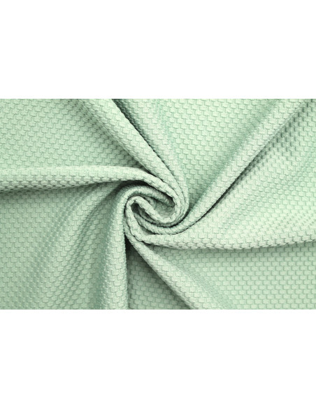 Tissu Nid d'abeille Vert Jade -Au mètre