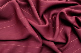 Tissu Crêpe Rayure Lurex Bordeaux -Coupon de 3 mètres