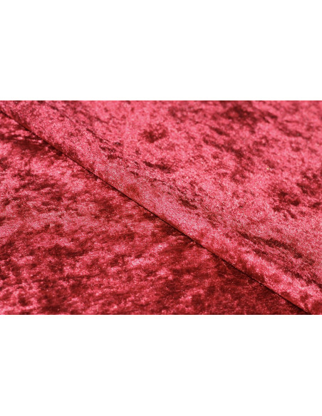 Tissu Panne de Velours Rouge -Au Metre