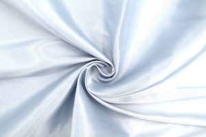 Tissu Satin Soyeux peau de pêche Ciel -Au mètre