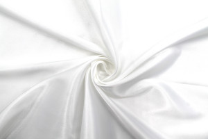 Tissu Satin Soyeux peau de pêche Blanc -Au mètre
