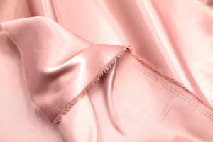 Tissu Satin Soyeux peau de pêche Rose foncé -Au mètre 2