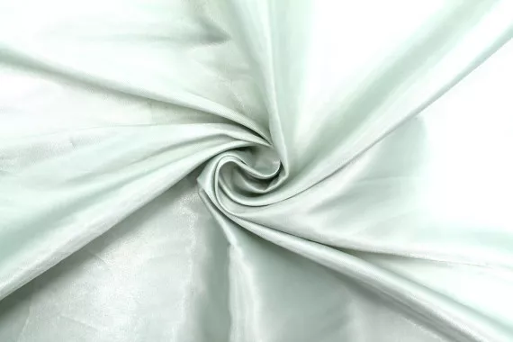 Tissu Satin Soyeux peau de pêche Vert Menthe -Au mètre