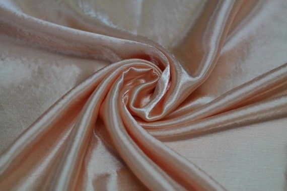 Tissu Doublure Satin Saumon Moyen Grande Largeur Coupon de 3 mètres
