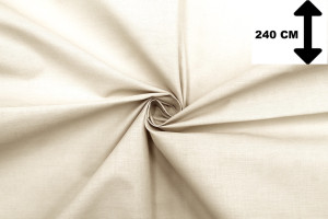 Tissu Toile Polycoton Grande Largeur Uni Naturel -Au Mètre