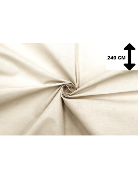 Tissu Toile Polycoton Grande Largeur Uni Naturel -Au Mètre