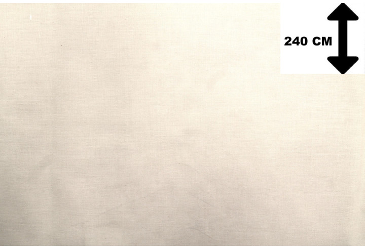 Tissu Toile Polycoton Grande Largeur Uni Naturel -Au Mètre