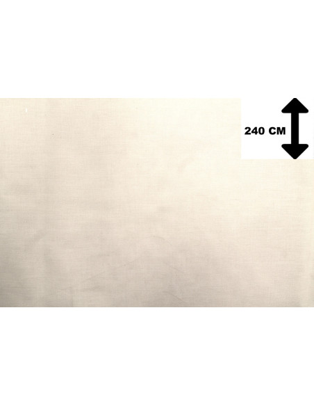 Tissu Toile Polycoton Grande Largeur Uni Naturel -Au Mètre