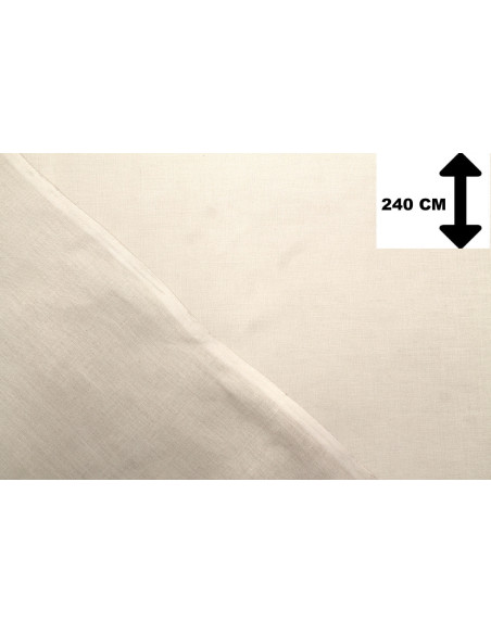 Tissu Toile Polycoton Grande Largeur Uni Naturel -Au Mètre