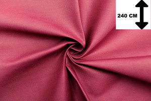 Tissu Toile Polycoton Grande Largeur Uni Bordeaux -Au Mètre