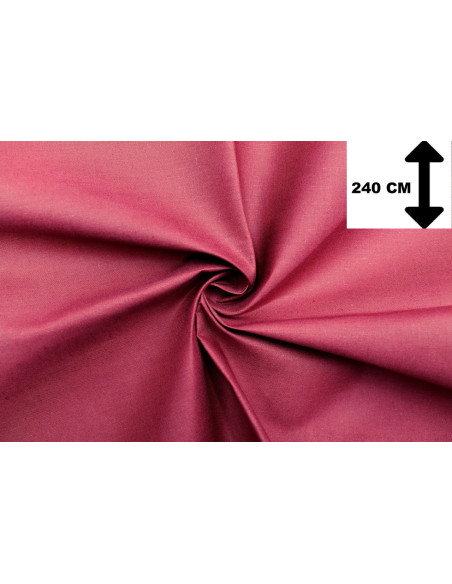 Tissu Toile Polycoton Grande Largeur Uni Bordeaux -Au Mètre