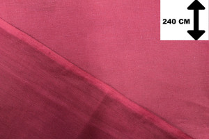 Tissu Toile Polycoton Grande Largeur Uni Bordeaux -Au Mètre 2