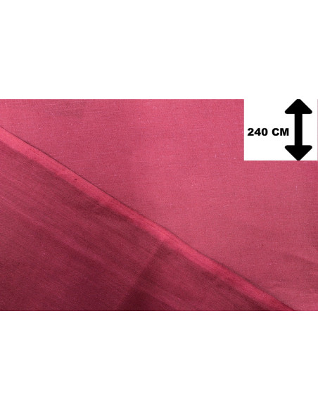 Tissu Toile Polycoton Grande Largeur Uni Bordeaux -Au Mètre