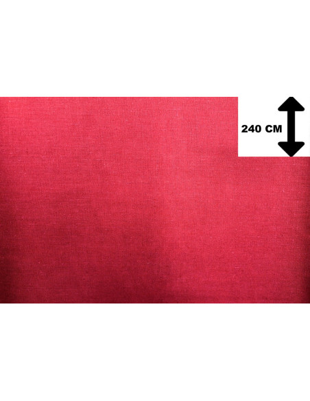 Tissu Toile Polycoton Grande Largeur Uni Rouge -Au Mètre