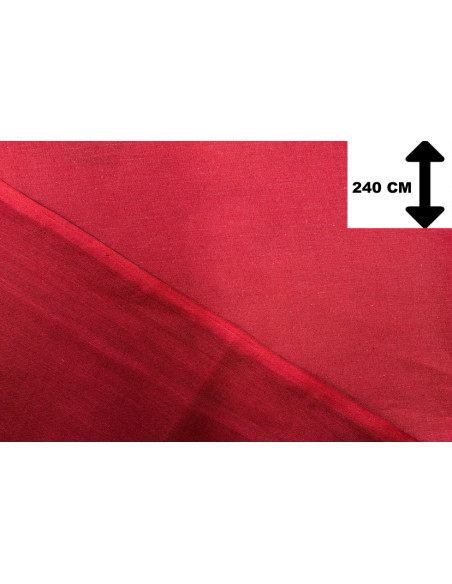 Tissu Toile Polycoton Grande Largeur Uni Rouge -Au Mètre