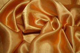 Tissu Doublure Satin Orange Grande Largeur Coupon de 3 mètres
