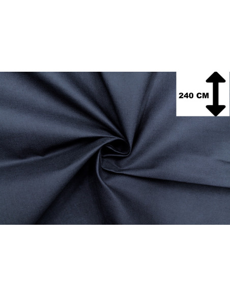 Tissu Toile Polycoton Grande Largeur Uni Marine -Au Mètre