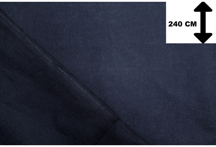 Tissu Toile Polycoton Grande Largeur Uni Marine -Au Mètre