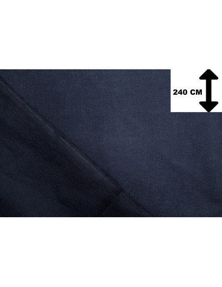 Tissu Toile Polycoton Grande Largeur Uni Marine -Au Mètre