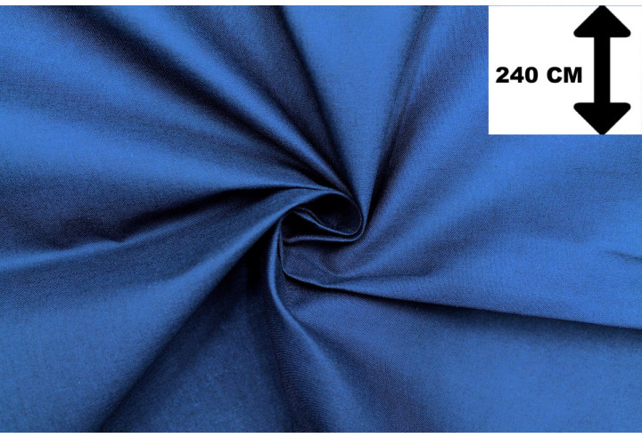 Tissu Toile Polycoton Grande Largeur Uni Bleu roi -Au Mètre
