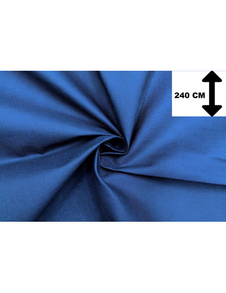 Tissu Toile Polycoton Grande Largeur Uni Bleu roi -Au Mètre