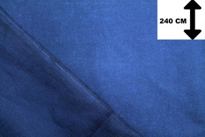 Tissu Toile Polycoton Grande Largeur Uni Bleu roi -Au Mètre 2