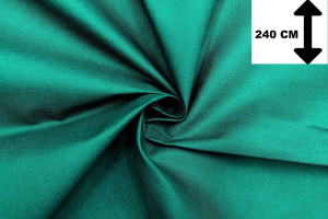 Tissu Toile Polycoton Grande Largeur Uni Vert émeraude -Au Mètre