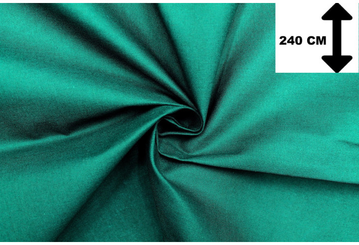 Tissu Toile Polycoton Grande Largeur Uni Vert émeraude -Au Mètre
