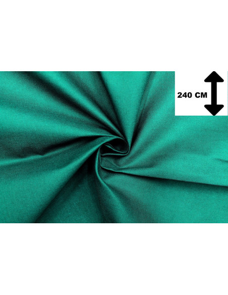 Tissu Toile Polycoton Grande Largeur Uni Vert émeraude -Au Mètre
