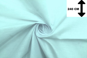 Tissu Toile Polycoton Grande Largeur Uni Aqua -Au Mètre
