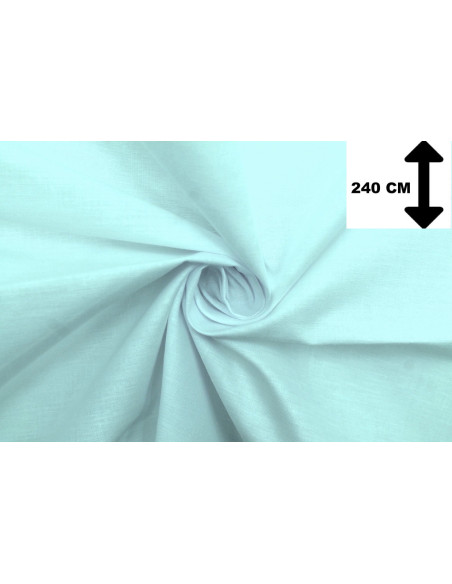 Tissu Toile Polycoton Grande Largeur Uni Aqua -Au Mètre