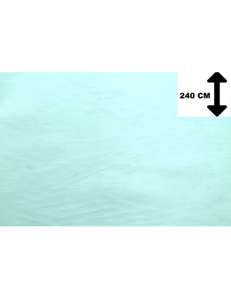 Tissu Toile Polycoton Grande Largeur Uni Aqua -Au Mètre