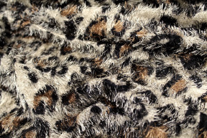 Tissu Maille Pull à Poils Guépard Beige clair -Au Mètre 2