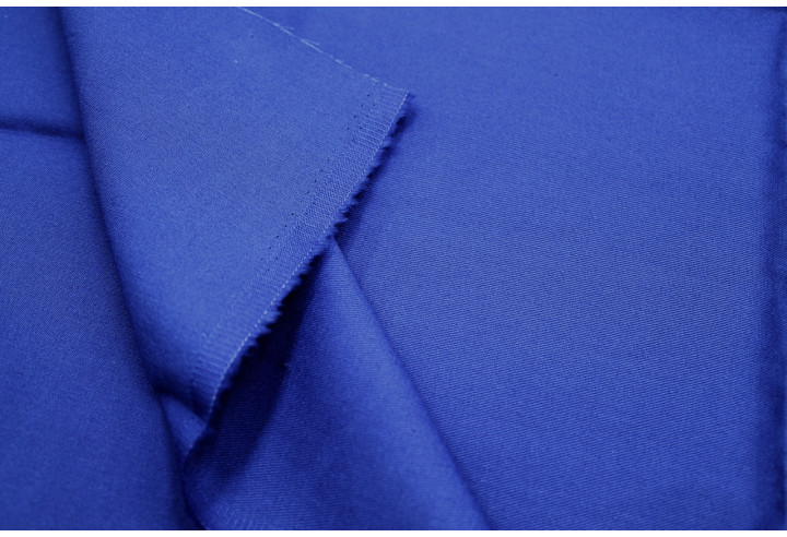 Tissu Gabardine Coton Drill Uni Royal -Au Mètre
