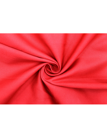 Tissu Gabardine Coton Drill Uni Rouge -Au Mètre