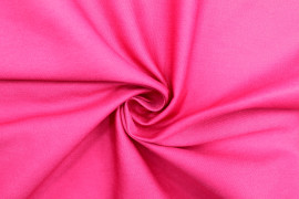 Tissu Gabardine Coton Drill Uni Fuchsia -Au Mètre