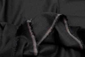 Tissu Lin Viscose Uni Noir -Au Mètre 2