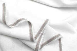 Tissu Lin Viscose Uni Blanc -Au Mètre 2