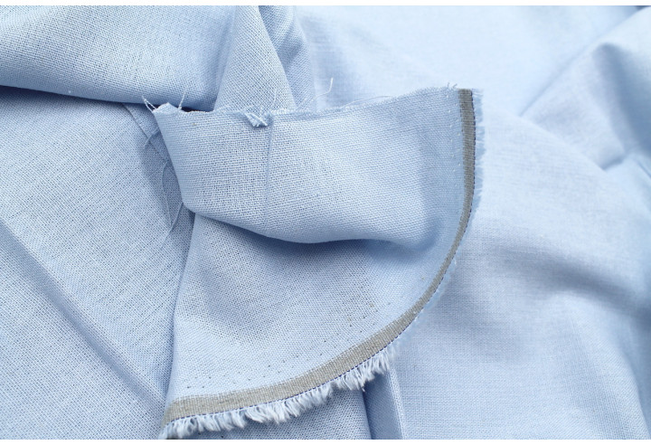 Tissu Lin Viscose Uni Ciel -Au Mètre