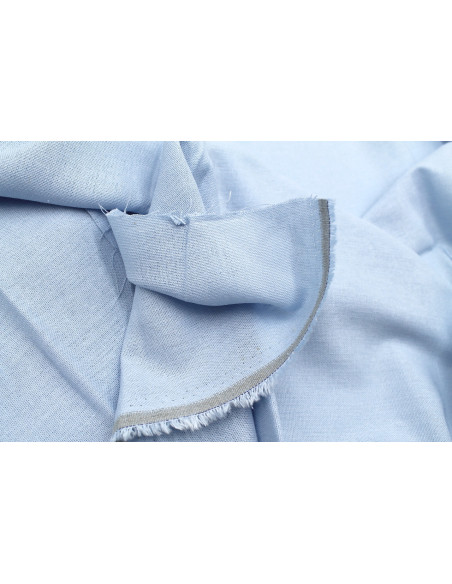 Tissu Lin Viscose Uni Ciel -Au Mètre